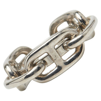 Hermes Chaine D'Ancre Scarf Ring Silver Metal