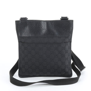 Gucci Canvas and Leather Shoulder Bag