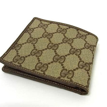 Gucci Gg Supreme Bifold Wallet 034 662 6399 Brown Leather
