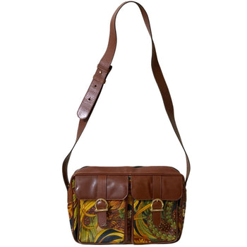 Salvatore Ferragamo Botanical Leather Combination Shoulder Bag