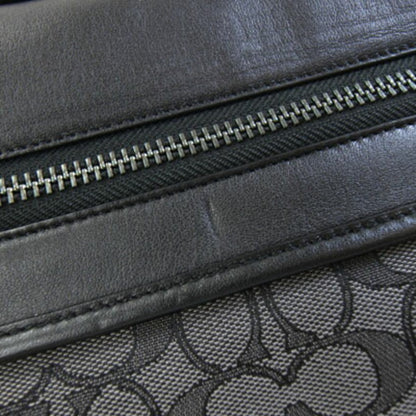Coach Signature League Bike Bag Cc072 Gray/Black Leather/Canvas Crossbody