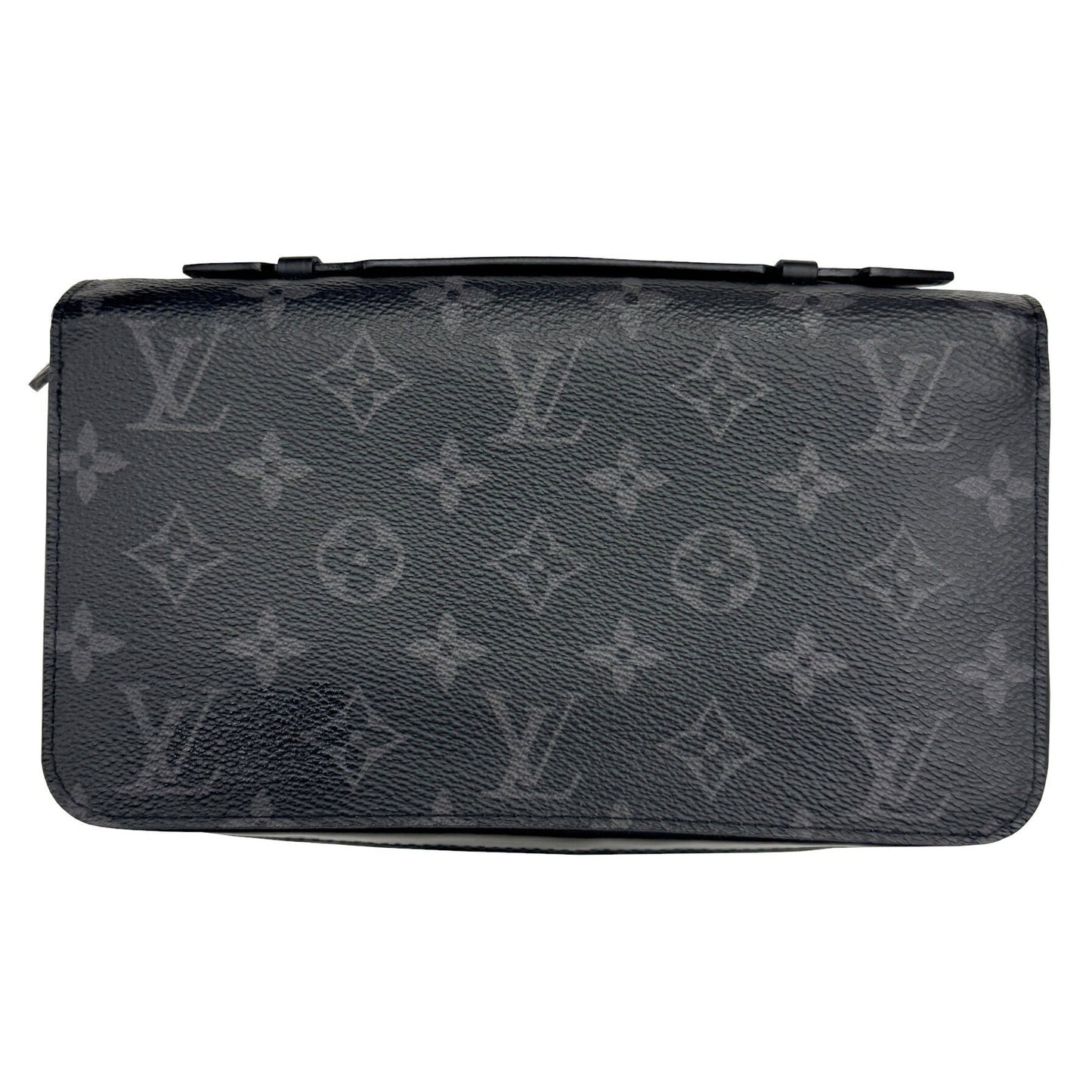 Louis Vuitton Zippy Xl M61698 Ca0270 Monogram Eclipse Round Long Wallet In Black