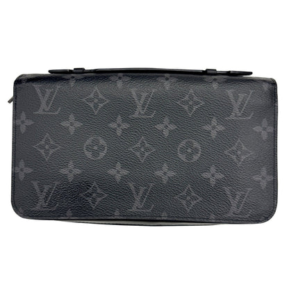 Louis Vuitton Zippy Xl M61698 Ca0270 Monogram Eclipse Round Long Wallet In Black