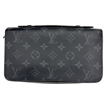 Louis Vuitton Zippy Xl M61698 Ca0270 Monogram Eclipse Round Long Wallet In Black