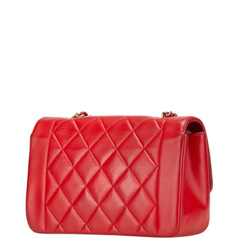 Chanel Diana 23 Matelasse Coco Mark Shoulder Bag In Red Lambskin