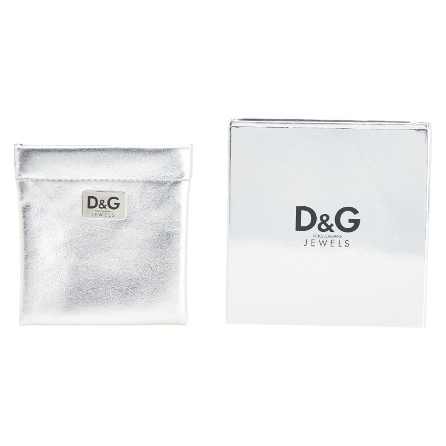 Dolce & Gabbana Logo Dog Tag Plate Necklace In Silver Metal