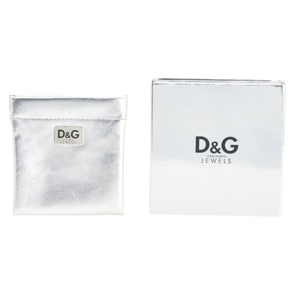 Dolce & Gabbana Logo Dog Tag Plate Necklace In Silver Metal