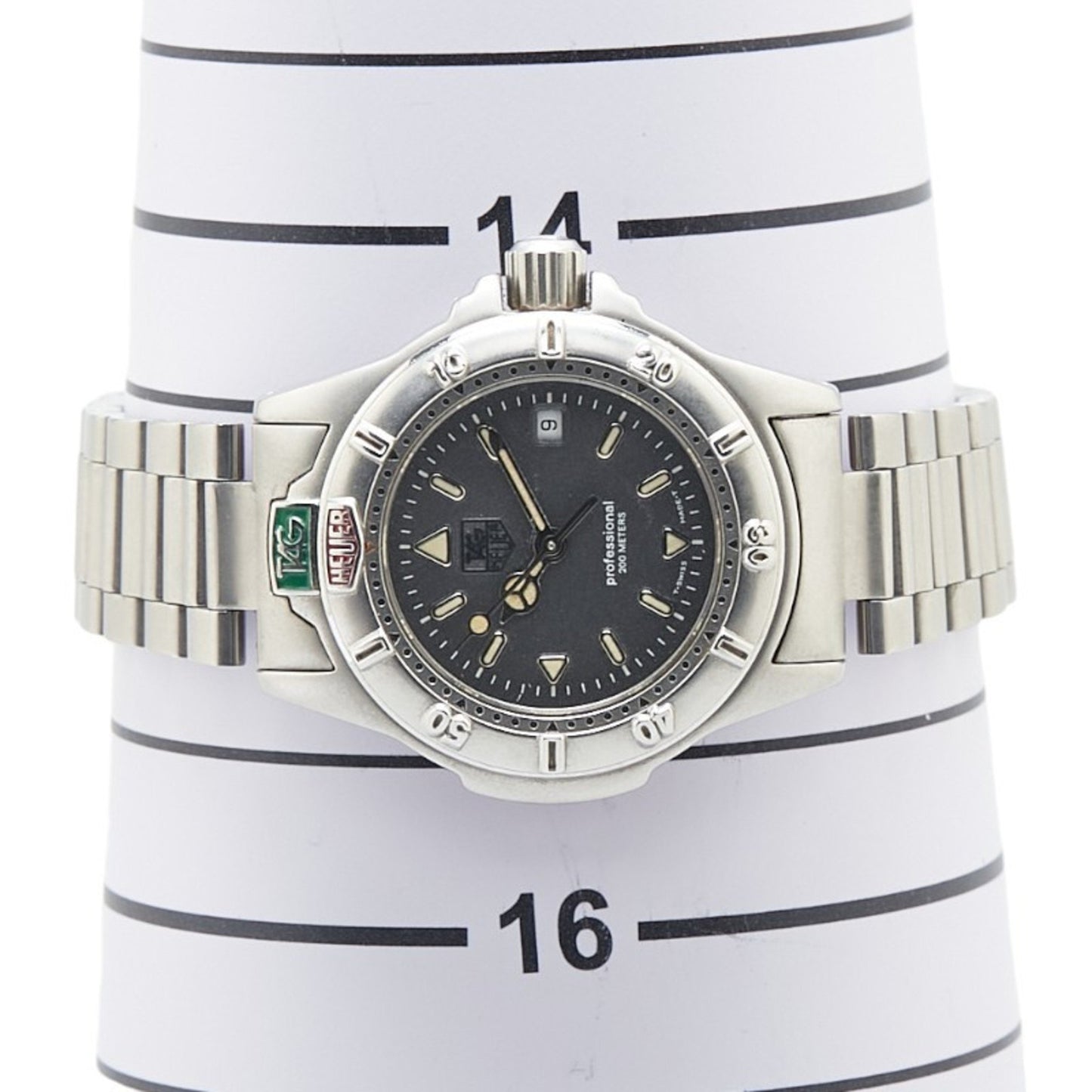 Tag Heuer 4000 Series Watch Wf1411-0 Quartz Gray Dial Stainless Steel