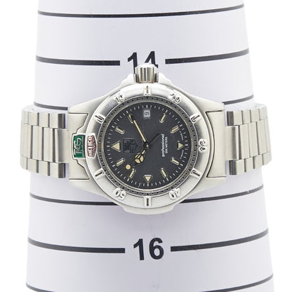 Tag Heuer 4000 Series Watch Wf1411-0 Quartz Gray Dial Stainless Steel