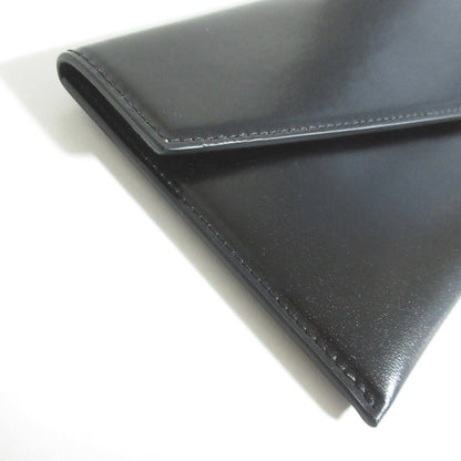 Givenchy Calf Leather 4G Logo Flap Flat Pouch Small Item Clutch Bag Ss23 Wrtw Black
