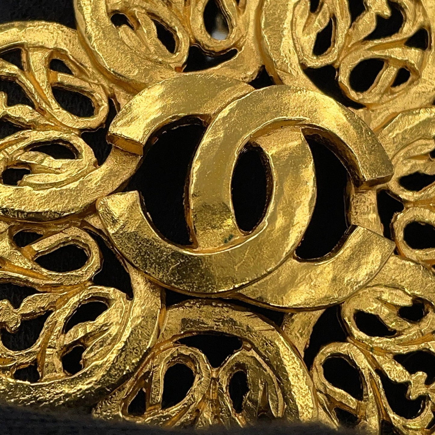 Chanel Coco Mark Flower Motif Metal Necklace 95A Chanel