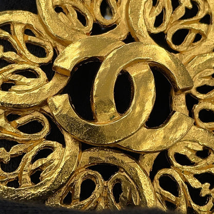 Chanel Coco Mark Flower Motif Metal Necklace 95A Chanel