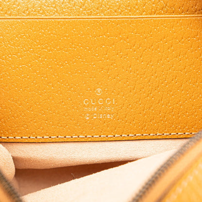 Gucci X Disney Ebony Mini Gg Supreme Mickey Print Chain Backpack 603730 Brown Leather