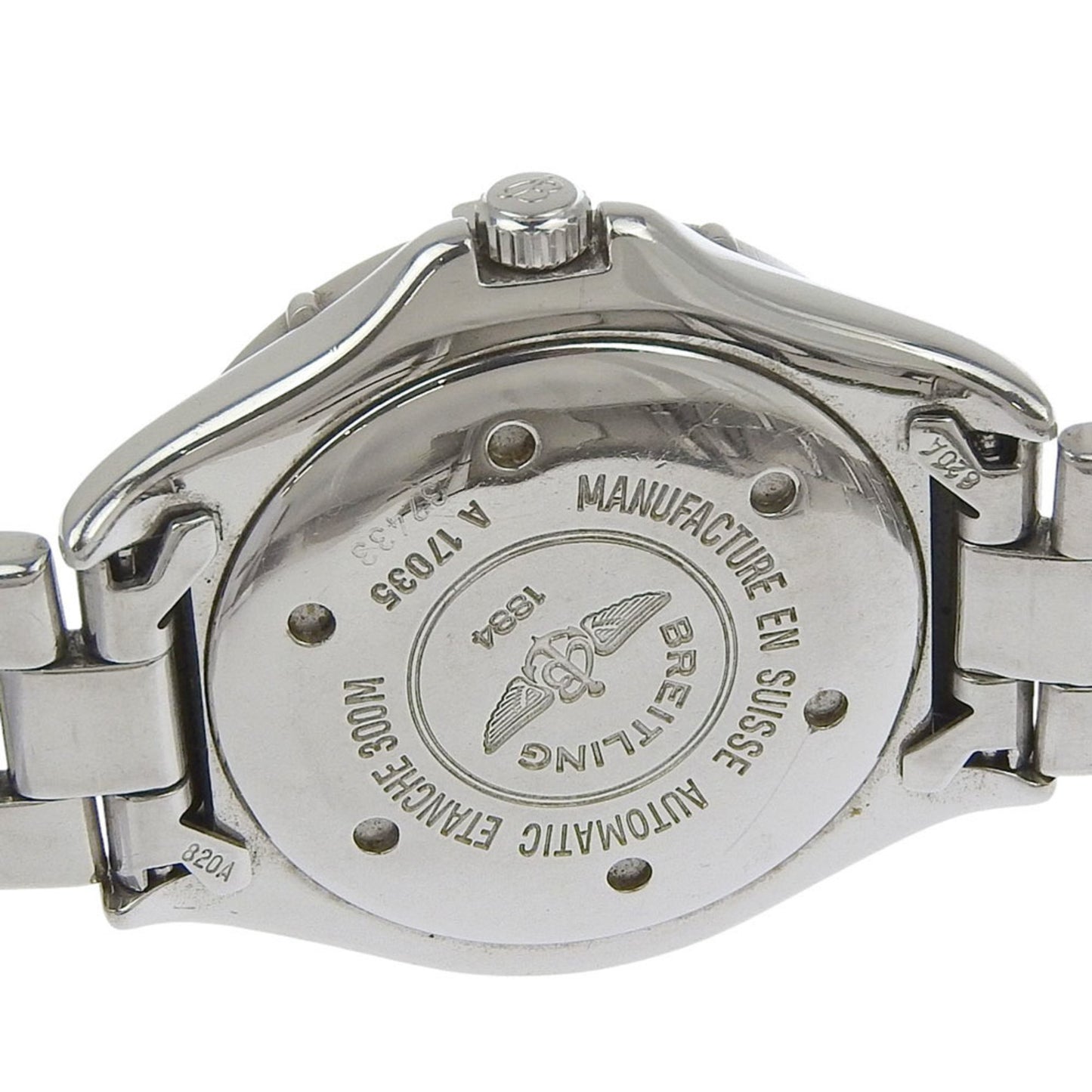 Breitling Colt Watch A17035 Stainless Steel Automatic Analog Display Black Dial