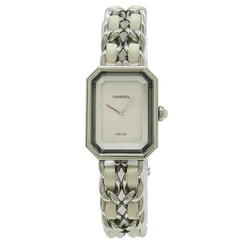 Chanel Premiere White Shell Dial Large Stainless Steel Leather
