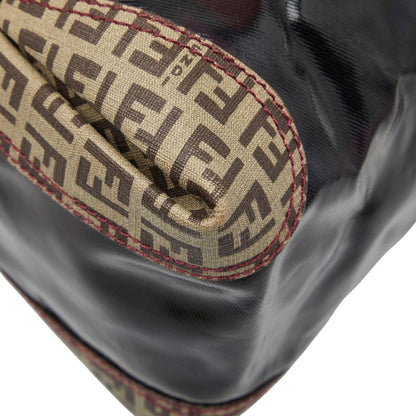 Fendi Zucca Tote Bag Handbag 8Bl096 Brown Enamel