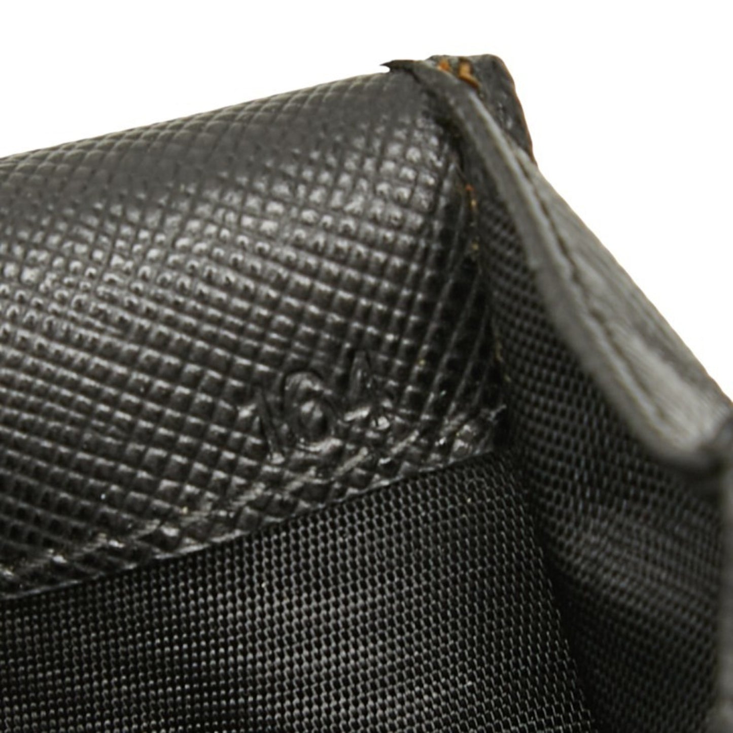 Prada Triangle Logo Plate Long Wallet Black Leather