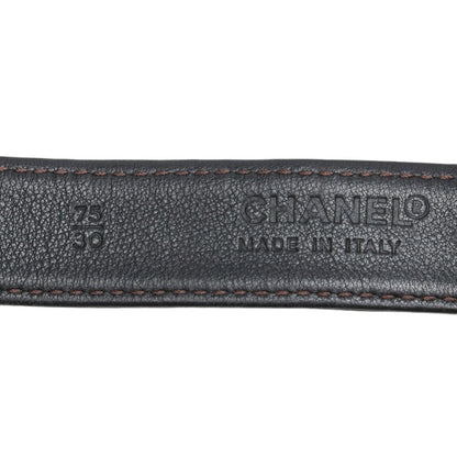 Chanel Coco Mark Waist Bag Belt 75/30 Black Lambskin