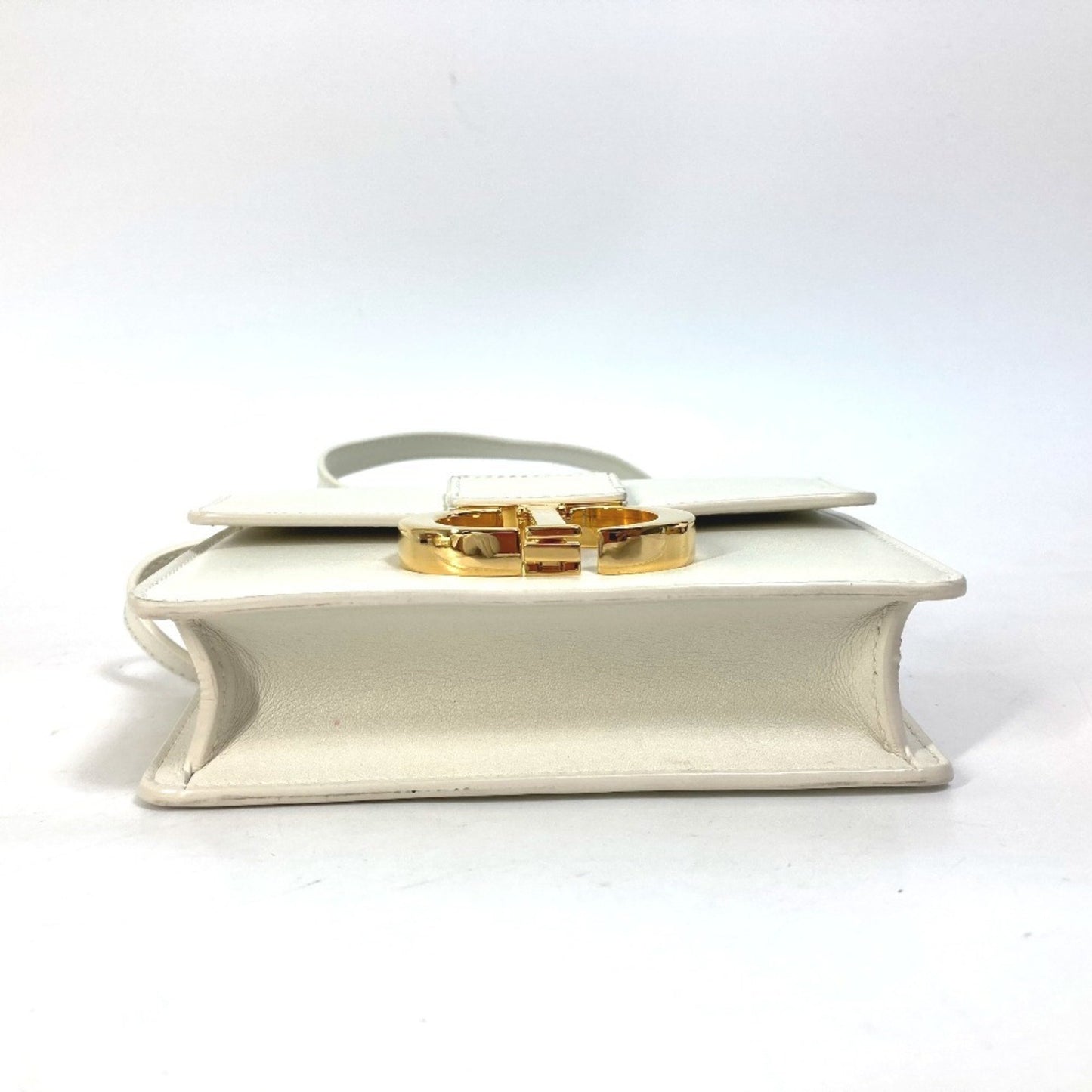 Christian Dior Montaigne 30 Pochette Pouch Shoulder Bag In White Leather