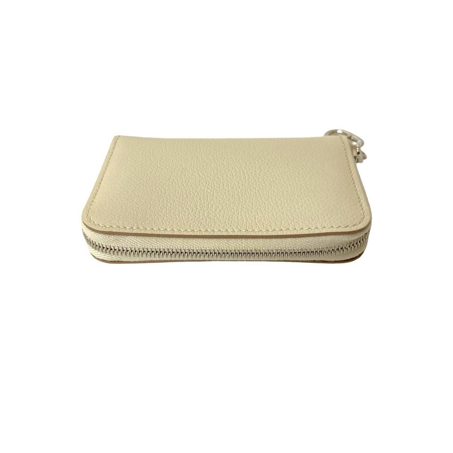 B-Stamped Hermes Zip & Go Leather Coin Purse/Business Card Case