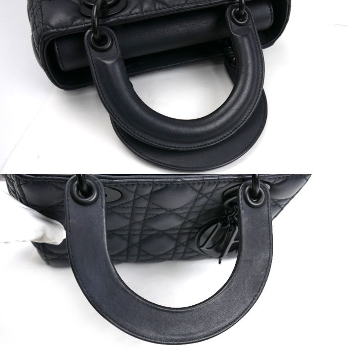 Christian Dior Dior My Lady Matte Black 2-Way Shoulder Bag