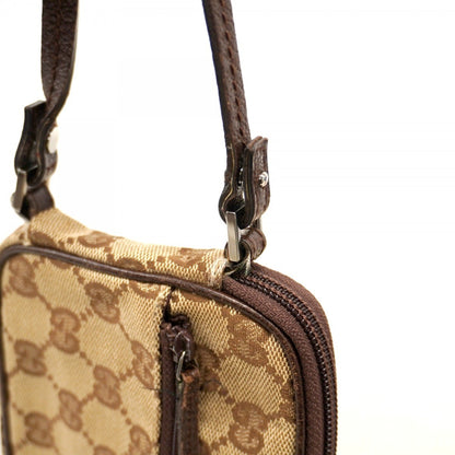 Gucci Shoulder Bag Gg Canvas 124616 Beige Brown