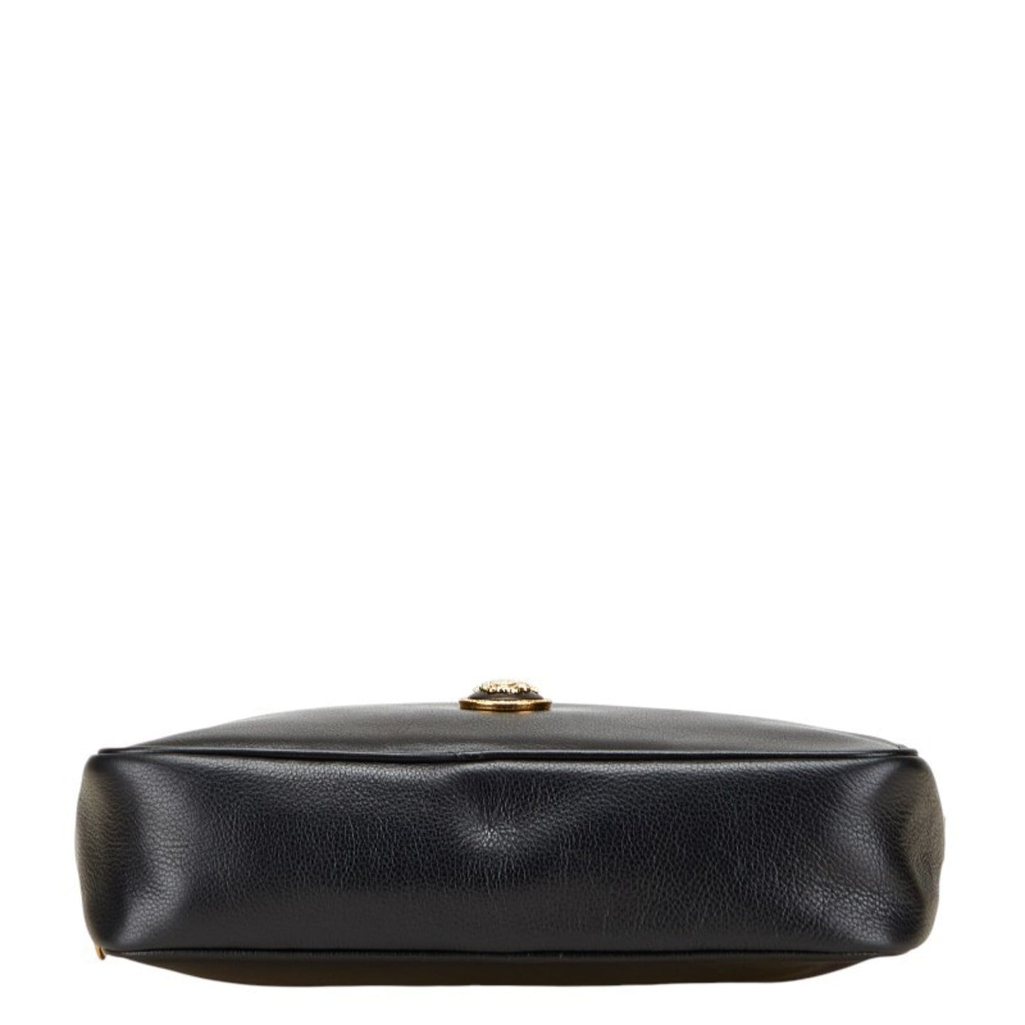 Versace Medusa Clutch Bag/Second Bag In Black Leather
