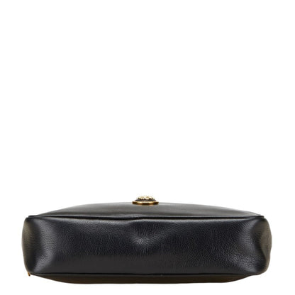 Versace Medusa Clutch Bag/Second Bag In Black Leather