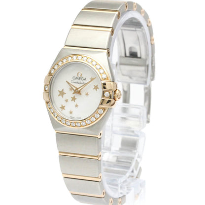 Omega Constellation Brush 18K Rose Gold Steel Watch 123.25.24.60.05.002 Polished