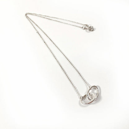 Tiffany & Co. Tiffany Double Loop Elsa Peretti Necklace In 925 Sterling Silver