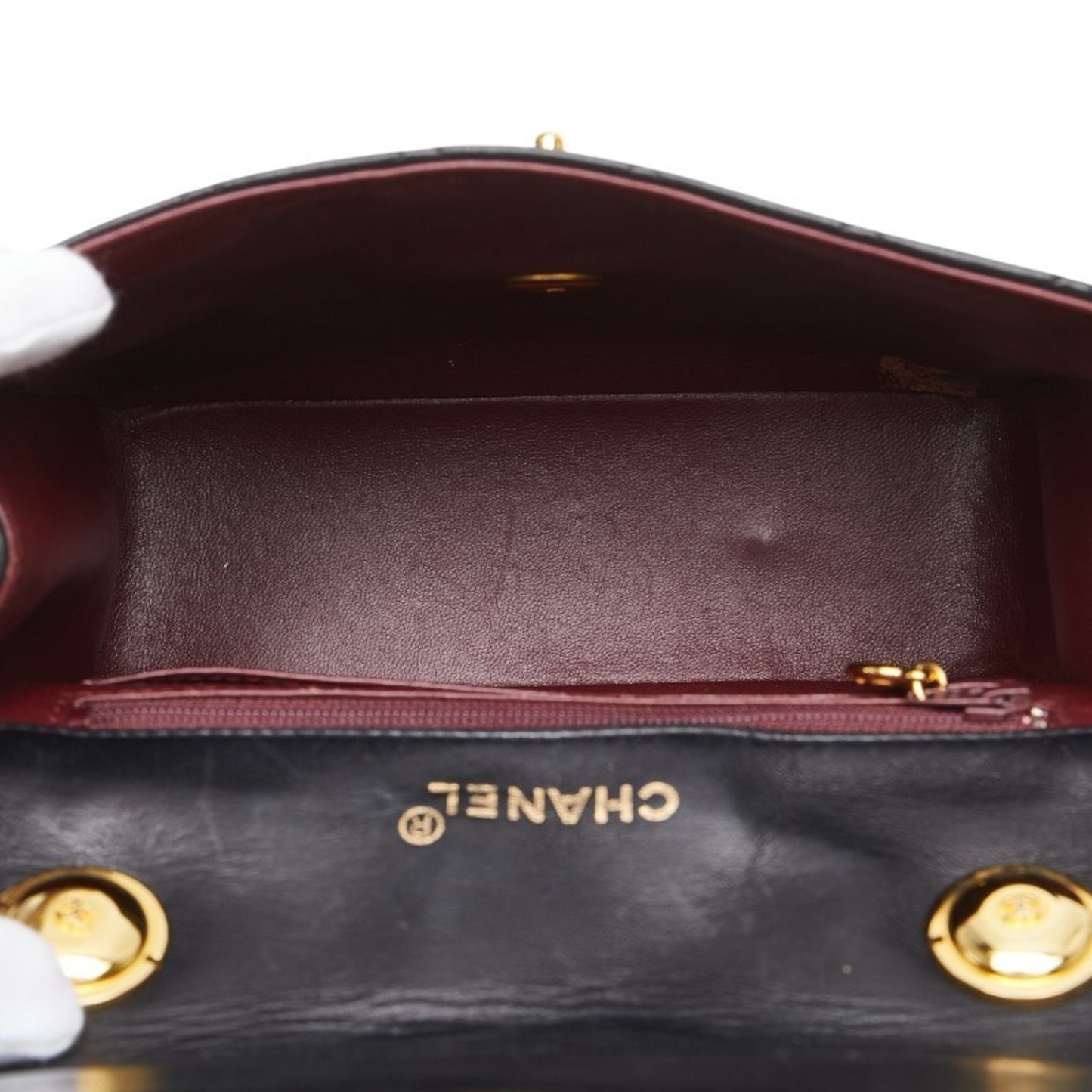 Chanel Matelasse Coco Mark Handbag In Black Lambskin
