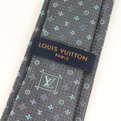 Louis Vuitton Micro Monogram Dot Silk Cravate Tie M78014 Gray 148Cm X 7Cm