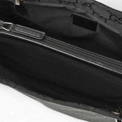 Gucci Handbag Tote Bag Bamboo 2Way Nylon Canvas Gg Black 002 1016