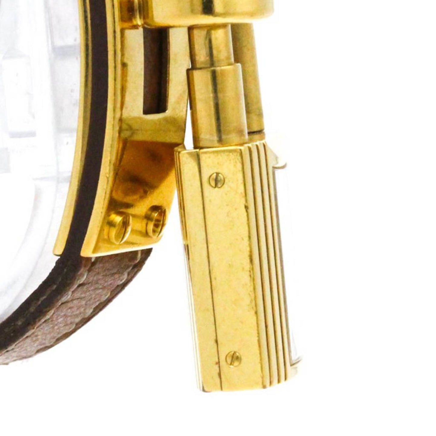 Hermes Kelly Watch Gold Plated Leather Quartz