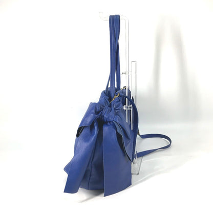 Prada Logo Crossbody 2Way Shoulder Bag Bag Tote Bag Hand Bag Blue