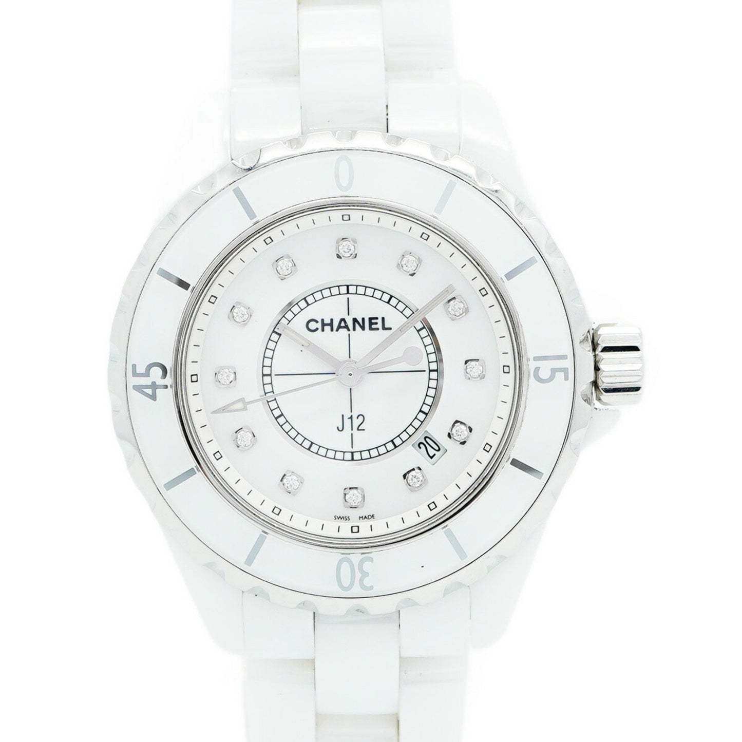Chanel J12 H1628 White Dial