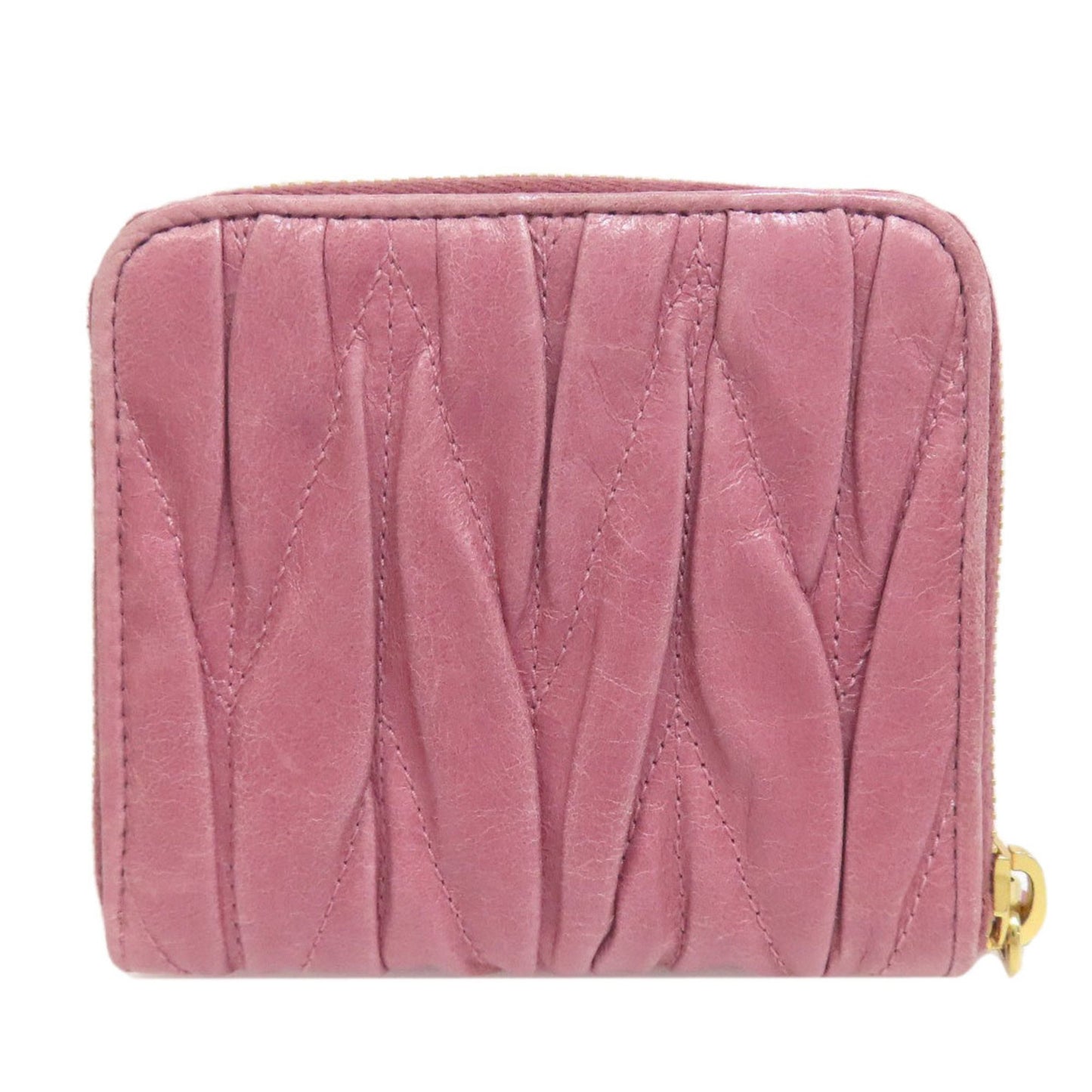 Miu Miu Miu Matelasse Leather Bifold Wallet