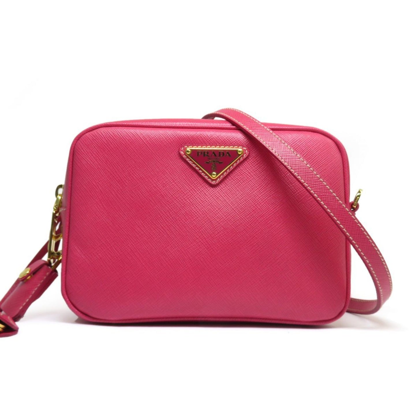 Prada Prada Triangle Saffiano Shoulder Bag