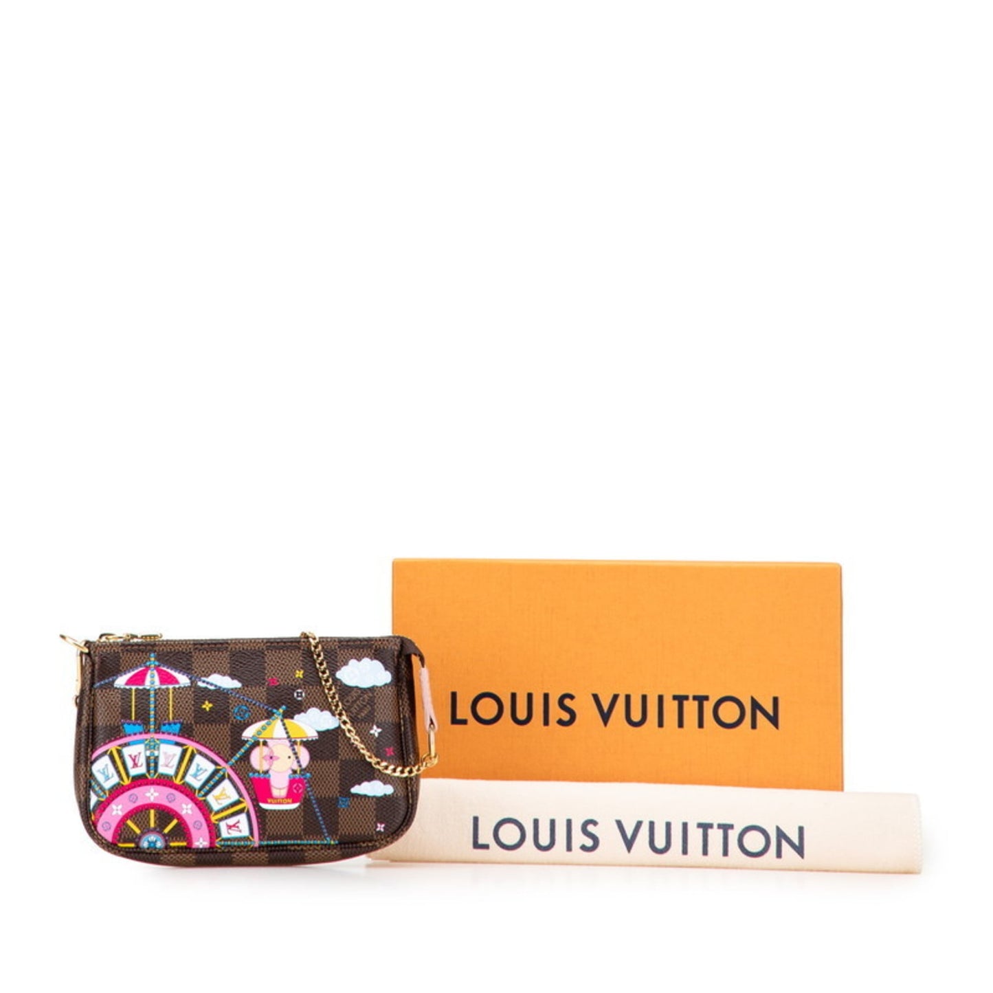 Louis Vuitton Damier Vivienne Mini Pochette Accessoires N60402 Brown Multicolor Leather