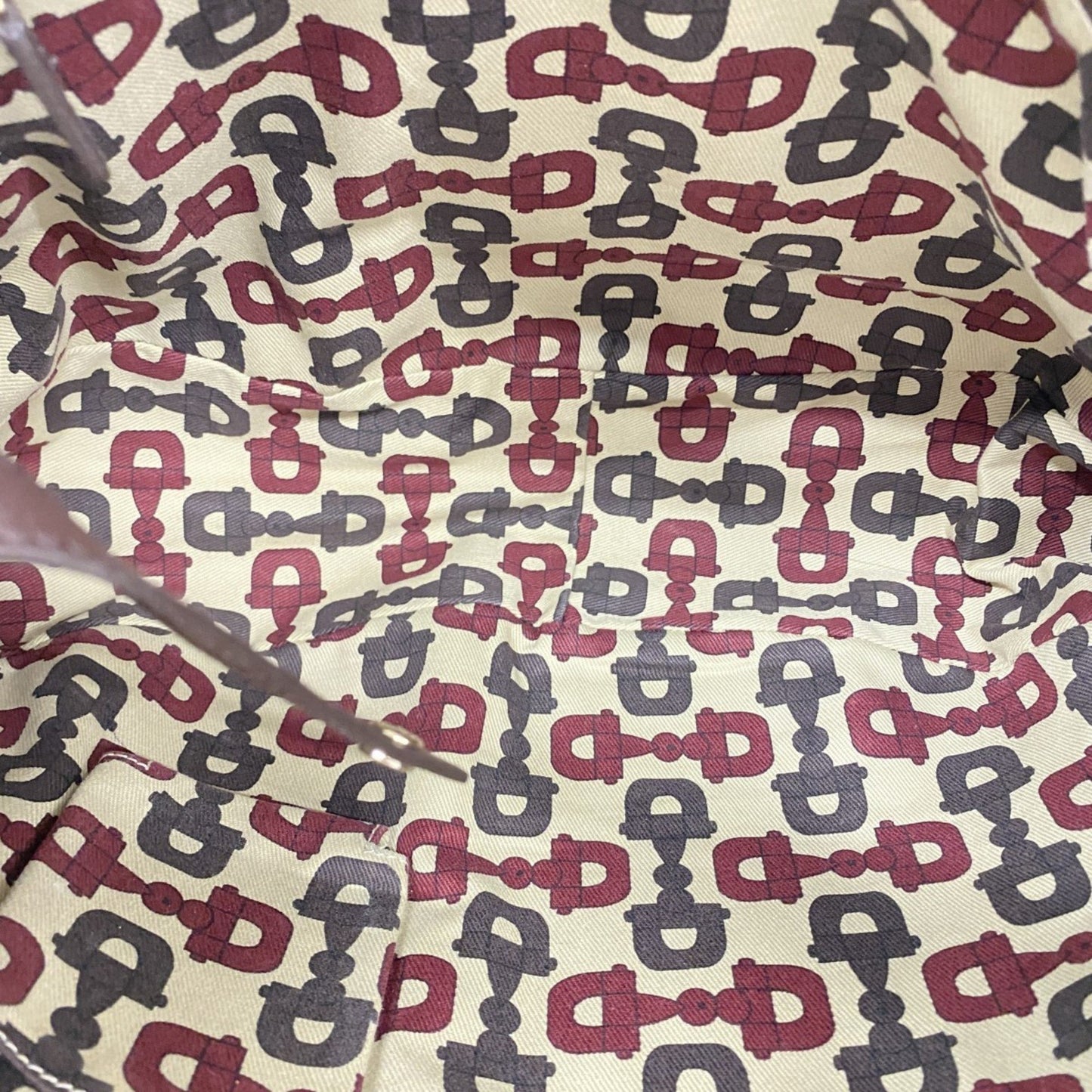 Gucci Tote Bag Guccissima 130736 Leather Dark Brown Champagne