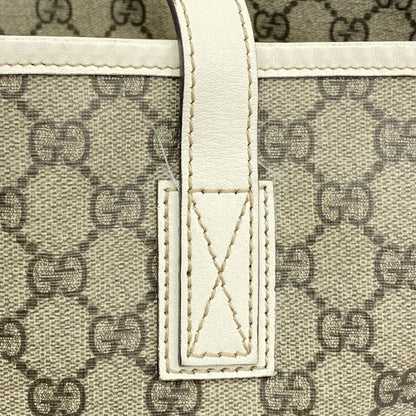Gucci Gg Supreme Tote Bag 211137 Brown White