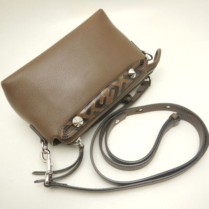 Fendi By The Way Mini Zucca 8Bl145 A6C0 Shoulder Bag In Brown Leather