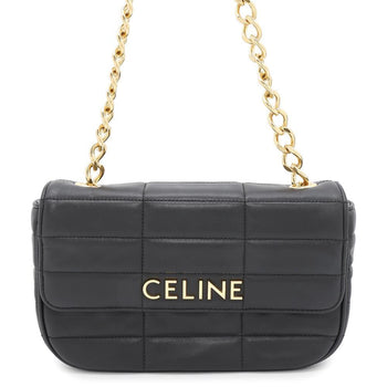 Celine Chain Shoulder Bag Monochrome 111273Epz Black