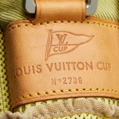 Louis Vuitton Damier Geant Weatherly Lv Cup Shoulder Bag M80636 Yellow Brown Canvas Leather