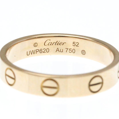Cartier Mini Love Ring Pink Gold (18K) Fashion No Stone Band Ring Pink Gold