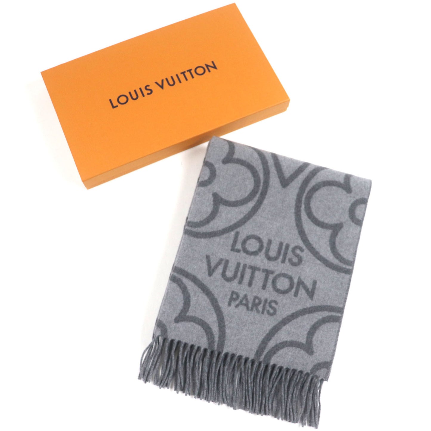 Louis Vuitton 2022 Louis Vuitton Echarpe Earmuffs R96950 Cashmere And Wool With Fringe