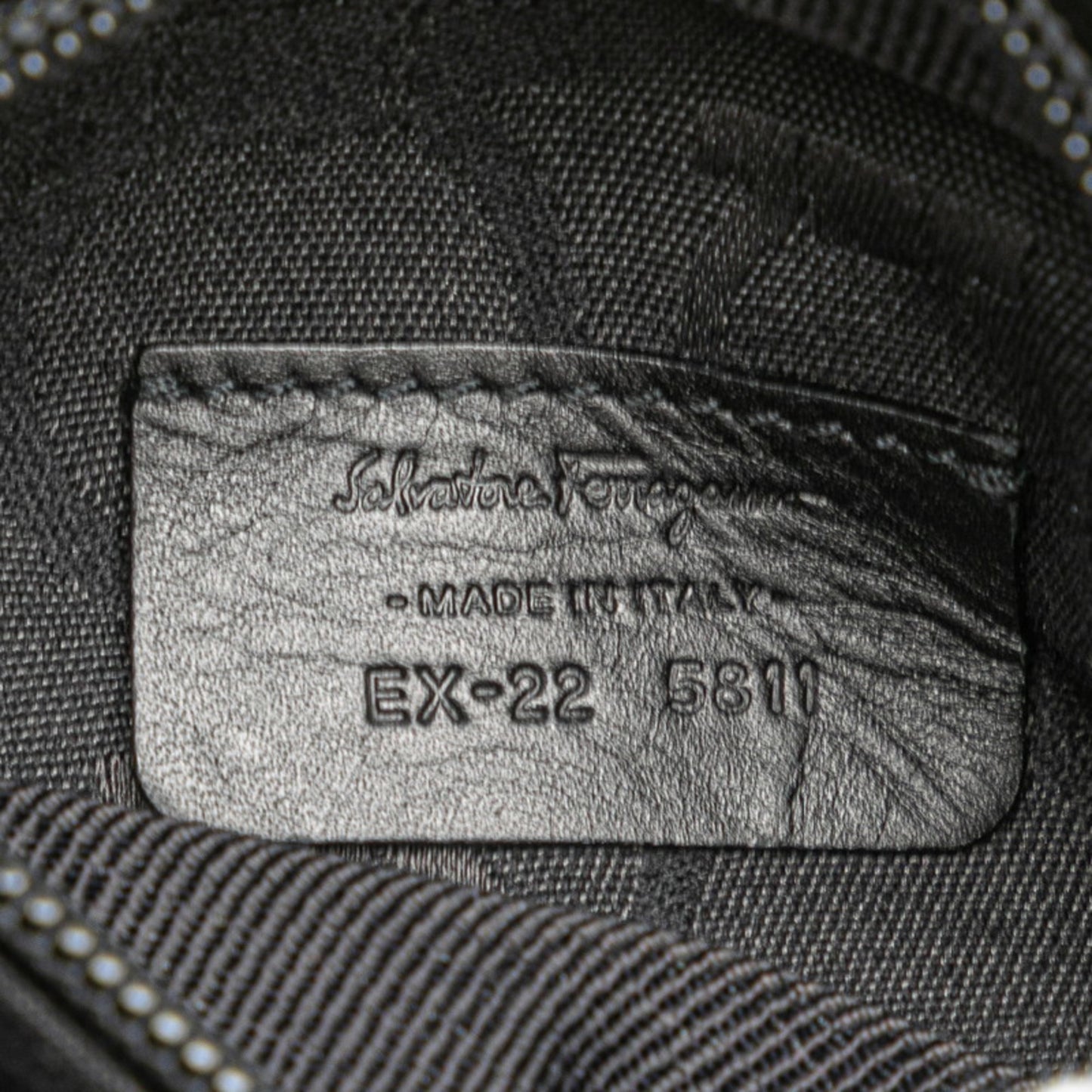 Salvatore Ferragamo Gancini Body Bag In Black Canvas