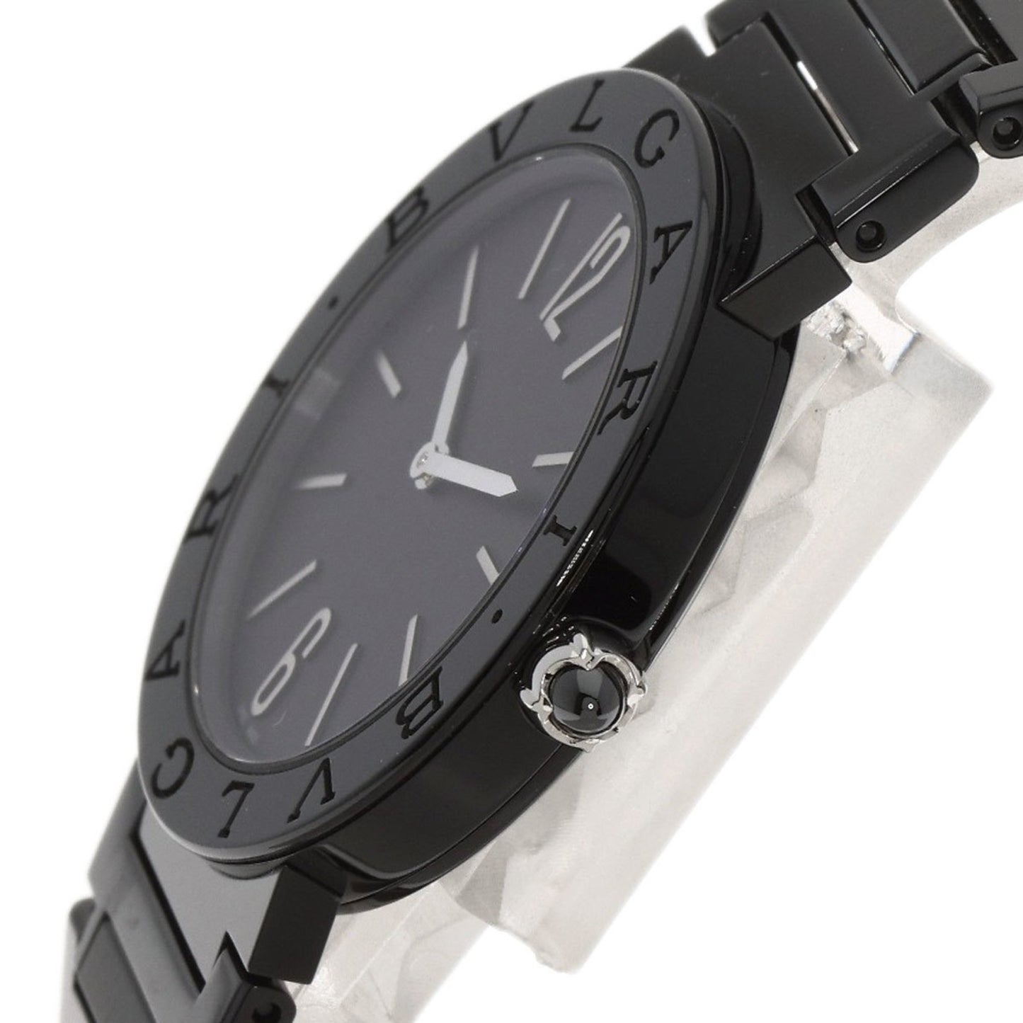 Bvlgari Bb33S Black Diamond-Like Carbon Watch In Stainless Steel/Ss