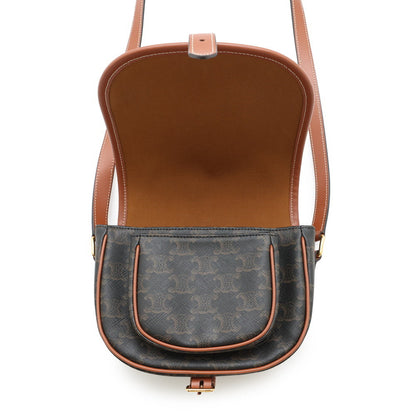 Celine Shoulder Bag Triomphe Falco Medium 191502 Celine Brown