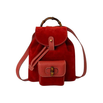 Gucci Old Gucci Bamboo Drawstring Suede
